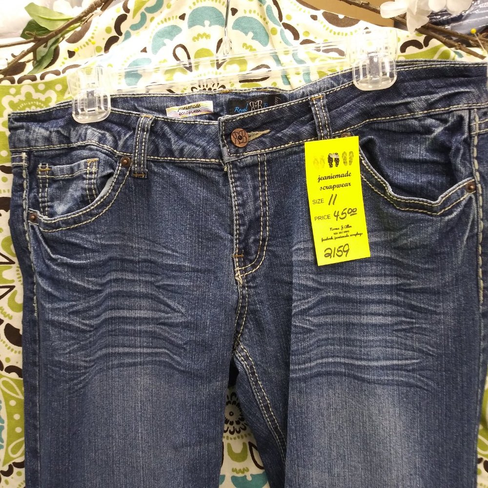 COPY - 2159 Jeaniemade Size 11 X 37  Royal Blue Bell-Bottoms - Picture 3 of 5